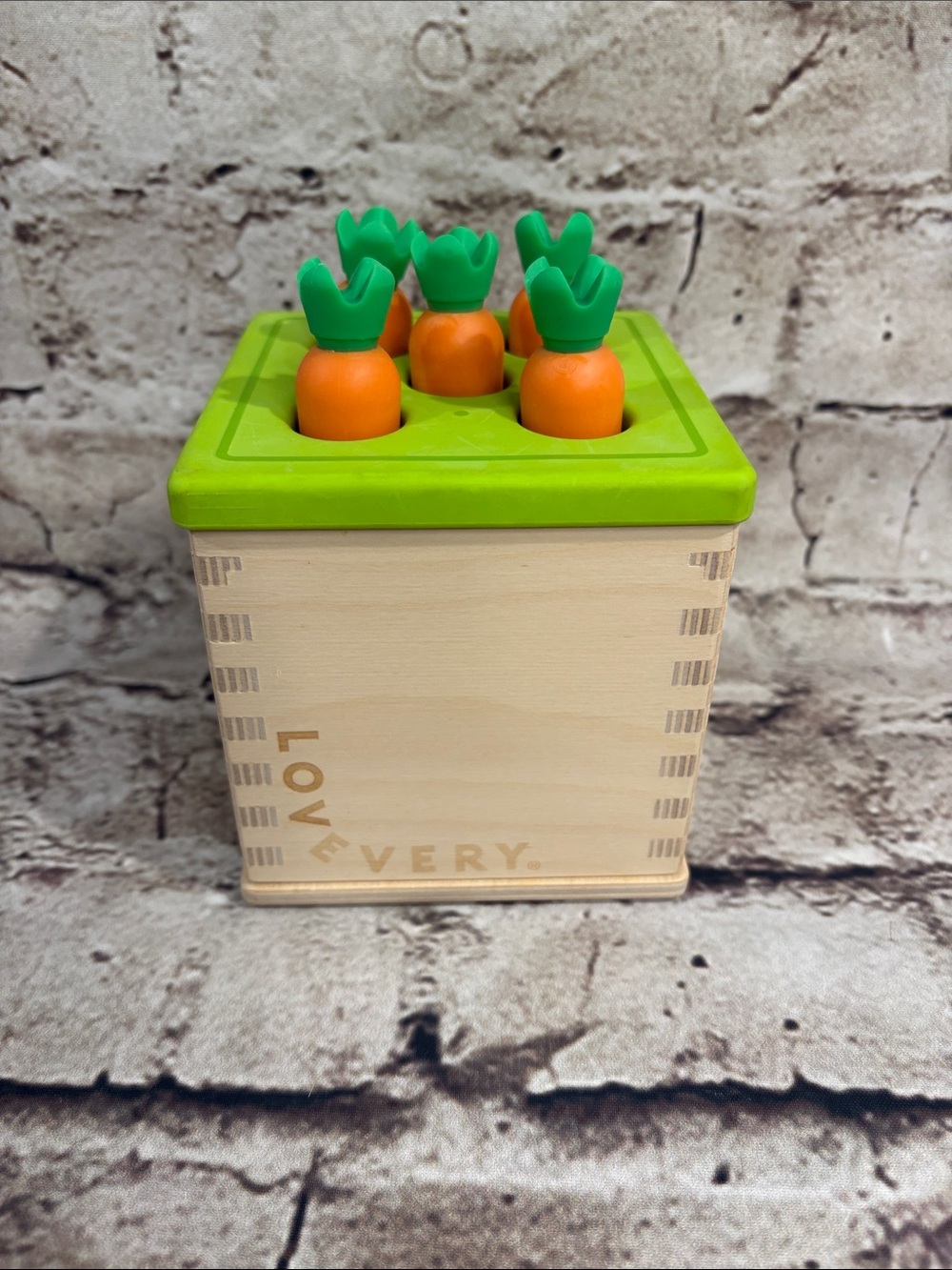 Lovevery Carrot DropBox from Babbler Play Kit